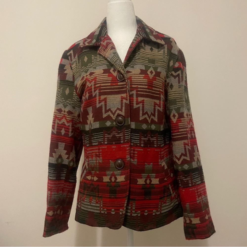 Coldwater Creek women’s Size 10
Southwestern design Wool Blend Shacket Jacket - Picture 3 of 14
